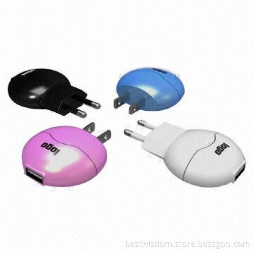 Travel Chargers for iPhone and Other Digital Device, with 1A Charging Rate